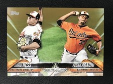 2018 Topps Update #US29 David Hess / Pedro Araujo Gold /2018 Baltimore Orioles
