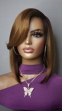 New Short Straight Bob Style 27 30 Honey Blonde Lace Front Wig Womens Hair Wigs