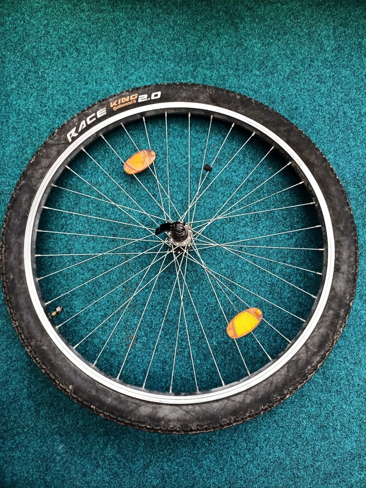 Fahrradfelgen MTB 26 Zoll Vorder und  Hinterrad, Schlauch, Mantel, Kettenkranz - Bild 4 von 4