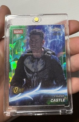 Frank Castle 2025 Topps Marvel Studio Chrome Sapphire Green Refractor /99