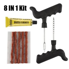 CAR MOTORCYCLE VAN TUBELESS TYRE PUNCTURE REPAIR KIT TIRE TOOL PLUG STRIPES UK