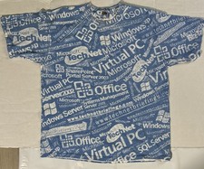 Vintage Microsoft AOP Tech Tee -All Over Print- SIZE XLARGE