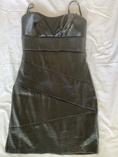 Vintage Y2K Ruby Rox Gunmetal Cocktail / Prom Dress Size 5 – Metallic Glam