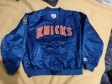 Rare Vintage Starter NBA At 50 Gold New York Knicks Satin Baseball Jacket XL