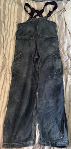 Mine 77 X Neighborhood Collab Herren Cargo Denim Latzhose. Neu mit Etikett Gr. M - Bild 7 von 7