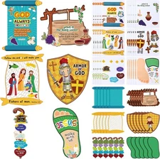Outus 36 Set Religious Sunday School Crafts Armor of God DIY Craft Kit VBS... 