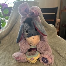 12  Eeyore Plush With Lavender Bunny Suit And Easter Basket