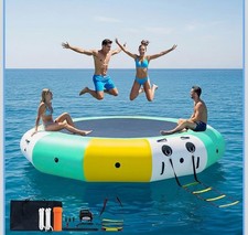 COOLWAVE Inflatable Water Trampoline for Lake Pool Ocean 12FT Floating