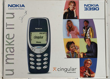 Vintage Nokia 3390 Cingular Wireless Light Blue Cell Phone Original Box Untested