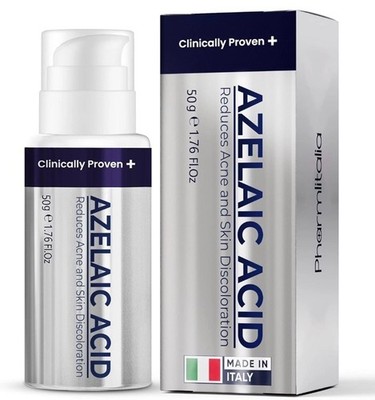 Pharmlitalia Azelaic Acid 10% - Reduces Acne and Skin Discoloration - 1.7 oz