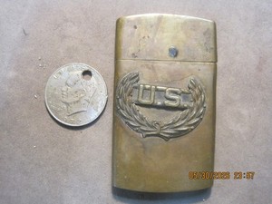 MILITARY  TRENCH ART MATCH BOX GREAT PIECE LQQK