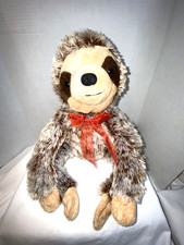Dan Dee Sloth 15" head to toe plush pose able stuffed animal toy brown realistic