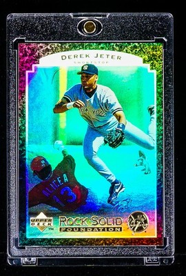 Derek Jeter RARE REFRACTOR BLACK PRIZM INVESTMENT CARD New York Yankees SSP