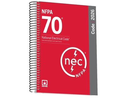 NFPA70 National Electrical Code 2026 Edition Spiral bound Free Shipping