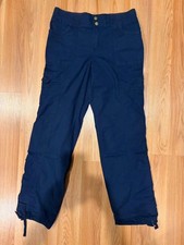 Style Co Cargo Pants 4 Navy Blue Utility Drawstring Hem Hiking Gorpcore