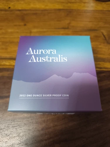 Moneda de plata Aurora Australis 1 oz Perth Mint Tuvalu 2022 1647/2000 - Imagen 2 de 5