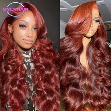 Brazilian Reddish Brown 13x4 13x6 HD Lace Front Wigs Human Hair Body Wave Women