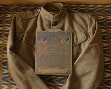 Vtg WWI US Army Aero Sqdn 265 Wool Tunic Coat & Liberty's Eternal Triumph Plaque