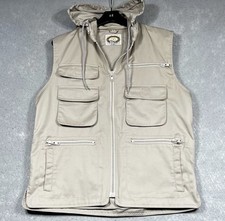 Vintage Banana Republic Vest Mens Size Medium Beige Photographer Safari Utility