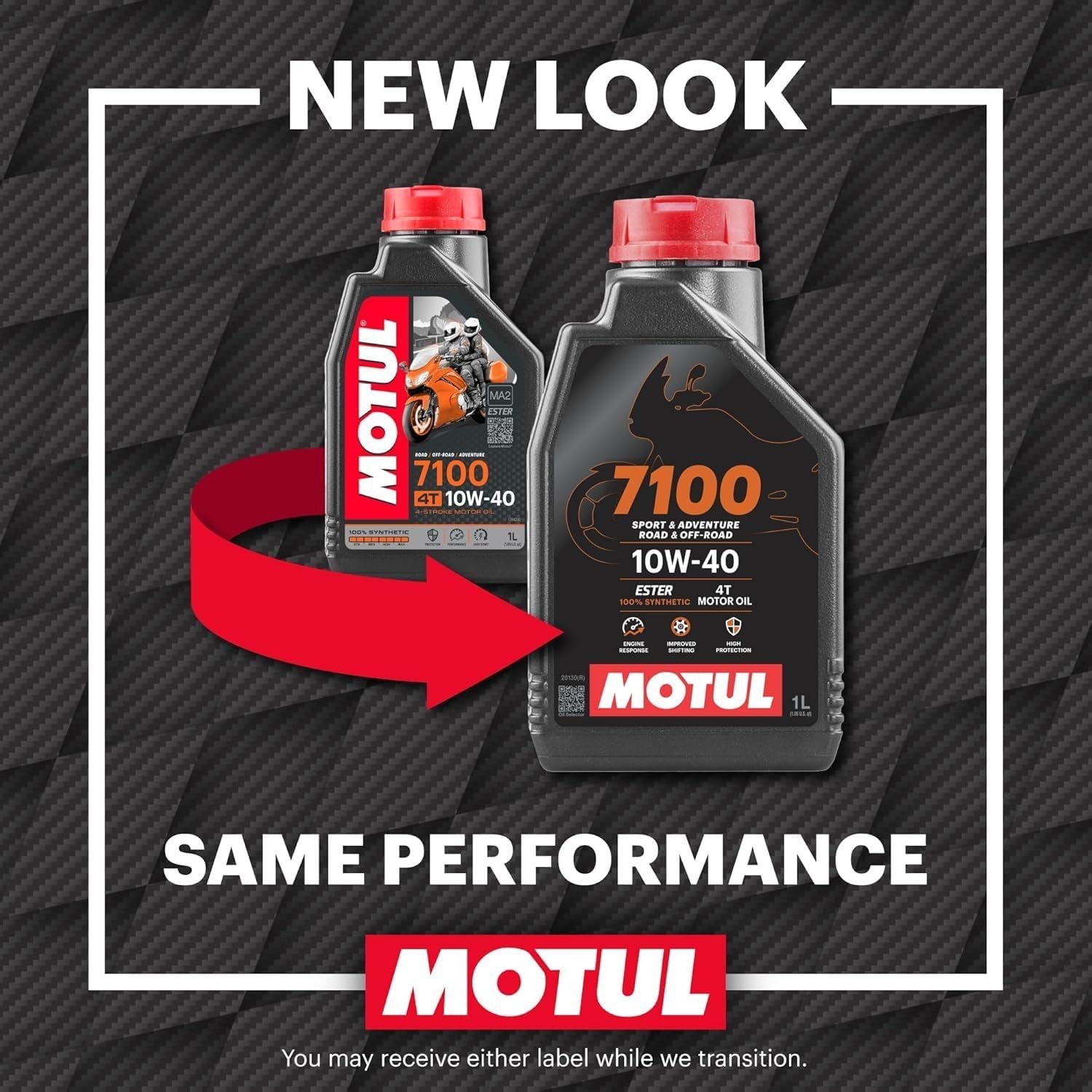 Motul 7100 4T 10W-40 Synthetic Motorcycle Oil 1 Gallon (Set of 2) JASO MA2
