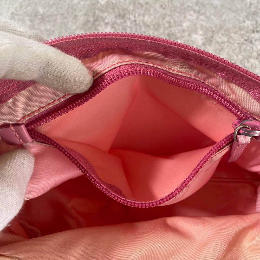 Prada Pouch Triangular Logo Cosmetic Case Tessuto… - image 8