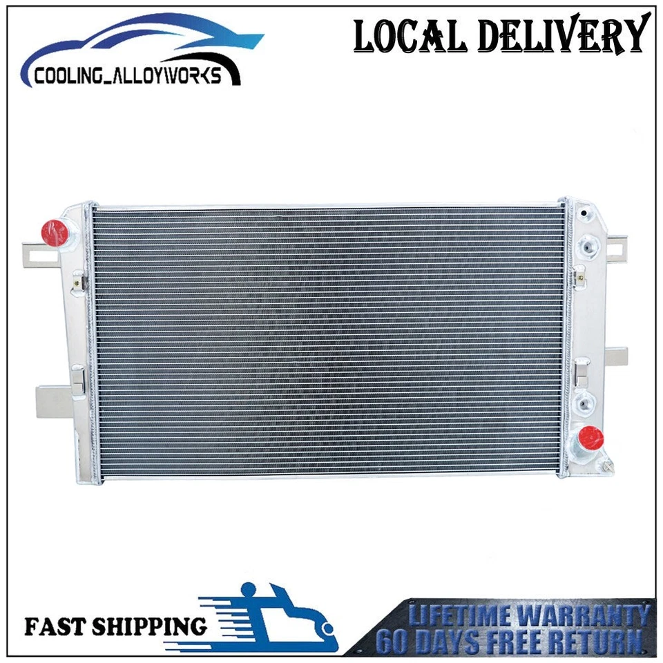 For 2001-2005 Chevrolet Silverado 2500 3500 Duramax 6.6L 3 Row Aluminum Radiator - Image 3 of 4