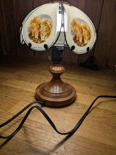 OK Lighting Cat Kittens  3 Way Touch Table Lamp 14" Sparkling Cats