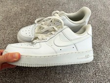 Nike Air Force 1 White Low Top Lace-Up Leather Sneakers Women  s US 5.5 EU 36