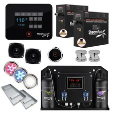 SteamSpa BKT1500-ADP Black Series WiFi and Bluetooth Double 7.5KW - Chrome