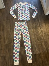 Hanna Andersson Kids Pajama Set Hygge Snowglobes Size 14