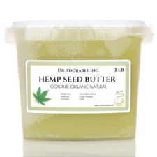 3 Lb/48oz MANTEQUILLA DE CÁÑAMO ORGÁNICA 100% PURA CRUDA NATURAL PRENSADA EN FRÍO PIEL CUERPO CABELLO