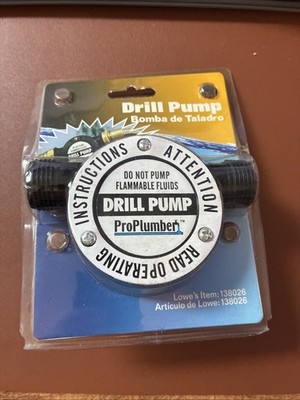 ProPlumber Drill Pump 138026 Connects to Garden Hose and Drill