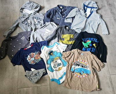 10 Teile  Räuberpaket Sommer Junge Jungs Gr 98/104 Shirt Jacke Hemd Sweatshirt
