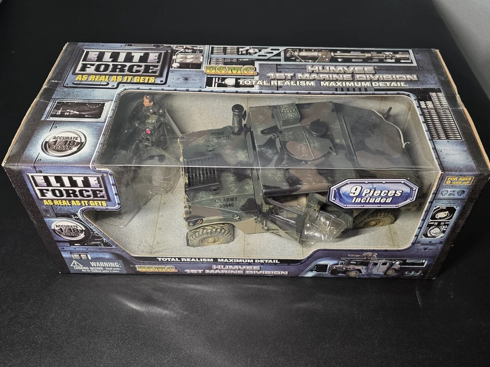 BBI Elite Force escala 1:18 USMC Humvee 1ª División de Marines con figura. Como nuevo. Foto 2 de 4