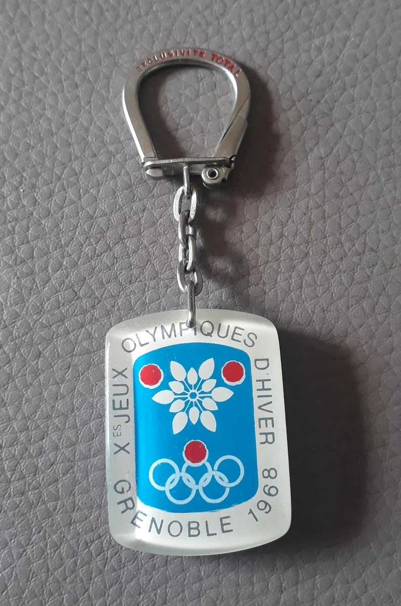 Ancienne cuillère métal émaillé Jeux Olympiques Hiver de