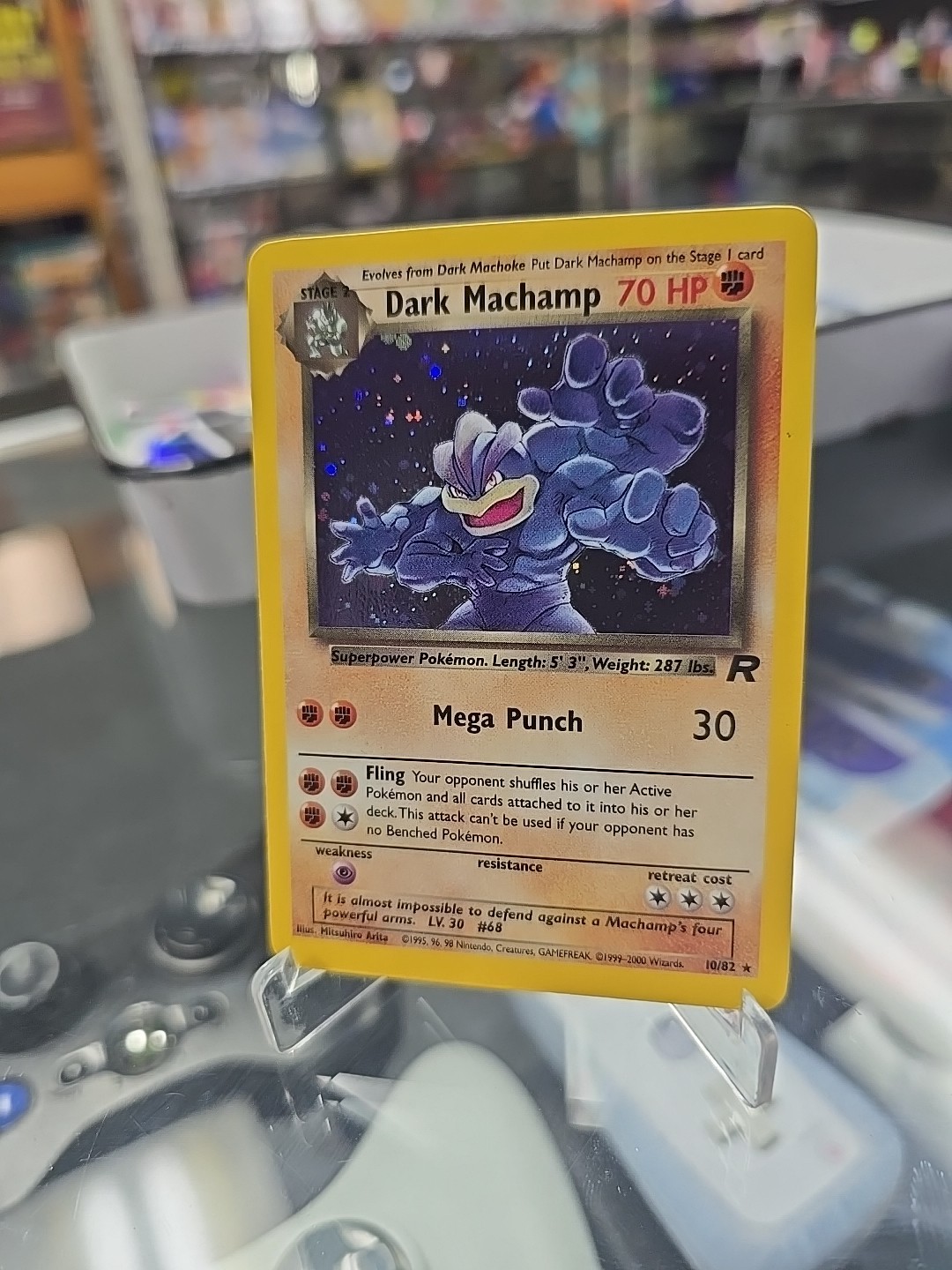 Dark Machamp 10/82 Team Rocket Holo NM look At Pictures