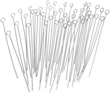 200PCS Stainless Steel Eye Pins 70mm Jewelry Making Beads Earring Pendant DIY