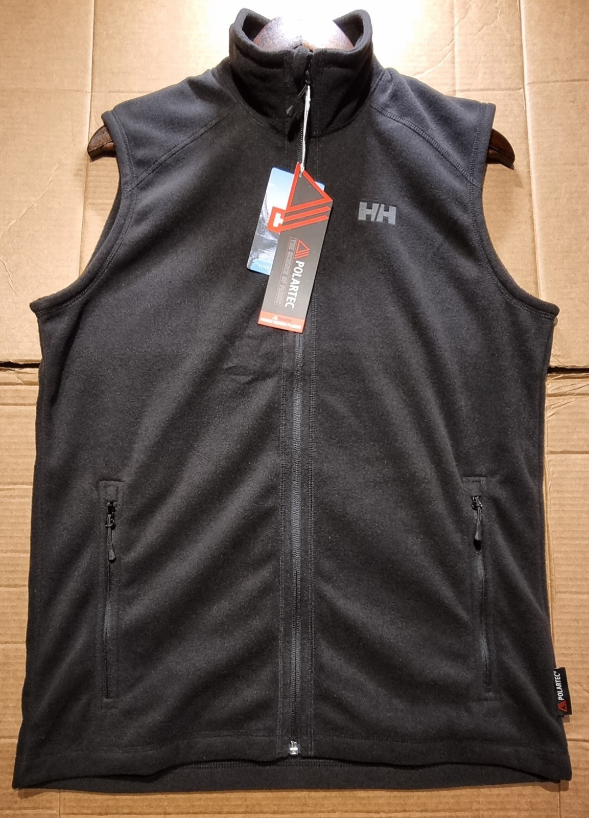 Helly Hansen Men's Medium Daybreaker Polartec Black Fleece Gilet Hiking Vest