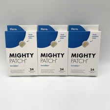 Mighty Patch Invisible+ Hydrocolloid Acne Pimple Patches 24 Count Exp2027 3 Pack