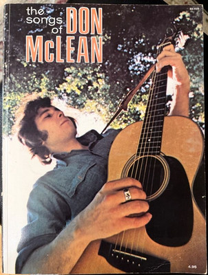Vintage 1970s The Songs of Don McLean Songbook Sheet Music American Pie Era Rare
