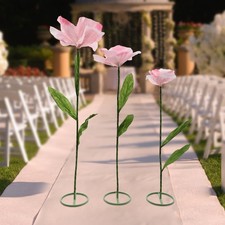 3pcs Artificial Flowers Giant Artificial Flower Decor for Wedding Background