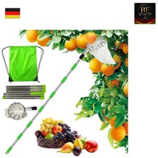 Tuibeidamai Obstpfl&uuml;cker mit Teleskopstiel - 3m - Stahl - gr&uuml;ner Apfelpfl&uuml;cker
