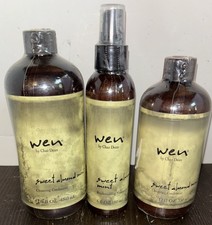 Wen Sweet Almond Mint Cleansing Conditioner 16oz 12oz Replenishing Mist Lot 3
