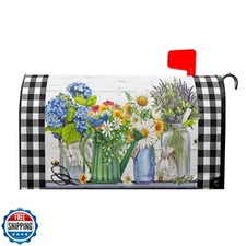 Spring Daisies Colorful Flowers Mason Jar Mailbox Covers Magnetic