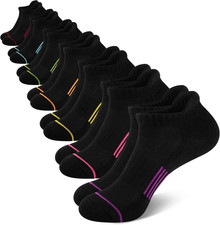 7 Pairs Womens Ankle Socks Athletic Cushioned Anti-Blister Running Low Cut Socks
