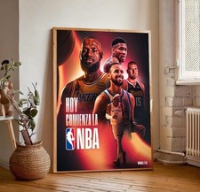 NBA Stars Season Tip Off Basketball Players Action Poster