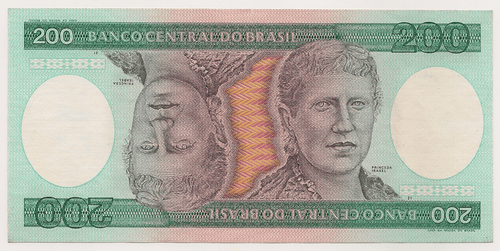 Bank of Brazil 200 Cruzeiros Bank Note - Picture 1 of 2