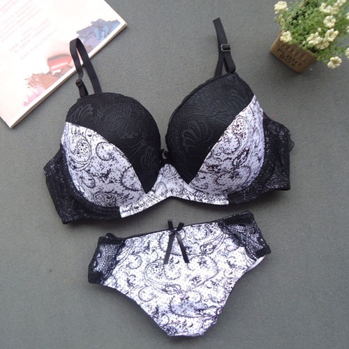 Women's Lace Bra Set Sexy Lingerie Bra and Panties Push Up Underwire Bra 34-42 - Picture 38 of 44