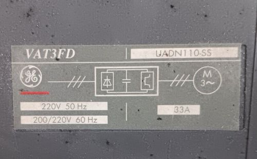GENERAL ELECTRIC VAT-3FD UADN110-SS AC DRIVE 220V 50HZ 200/220V 60HZ 33A - Picture 8 of 8