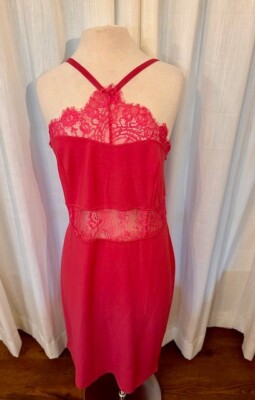 CoC Fuchsia Pink lace enhanced sleeveless dress